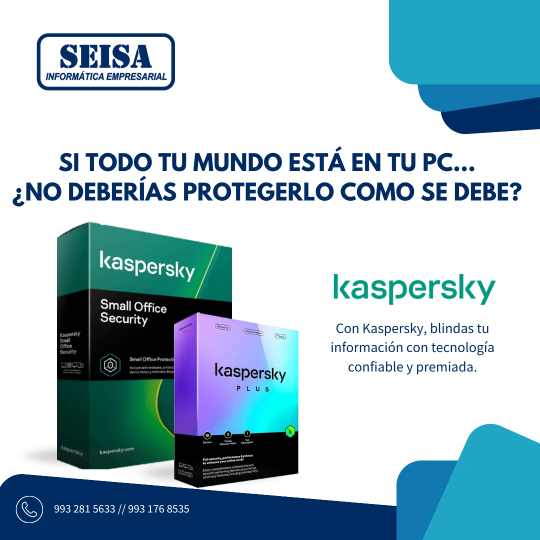 Que tu informadción esté segura con KASPERSKY